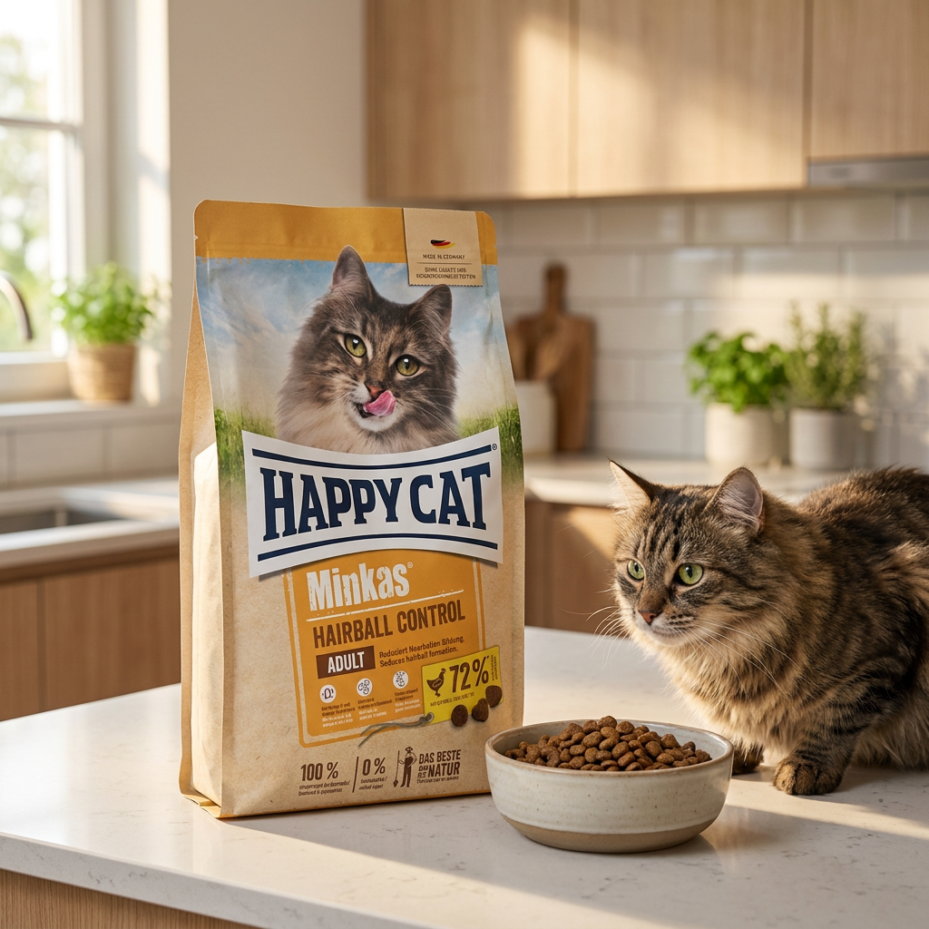Happy Cat Minkas Hairball Control sucha karma dla kotów 4 kg odkłaczająca – kurczak