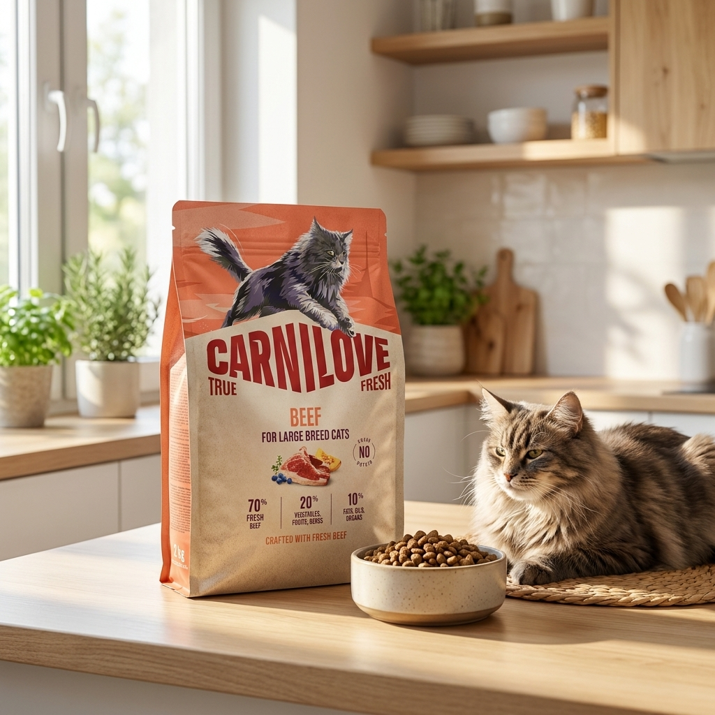 Carnilove sucha karma dla kota True Fresh wołowina 2 kg – bezzbożowa, dla ras dużych