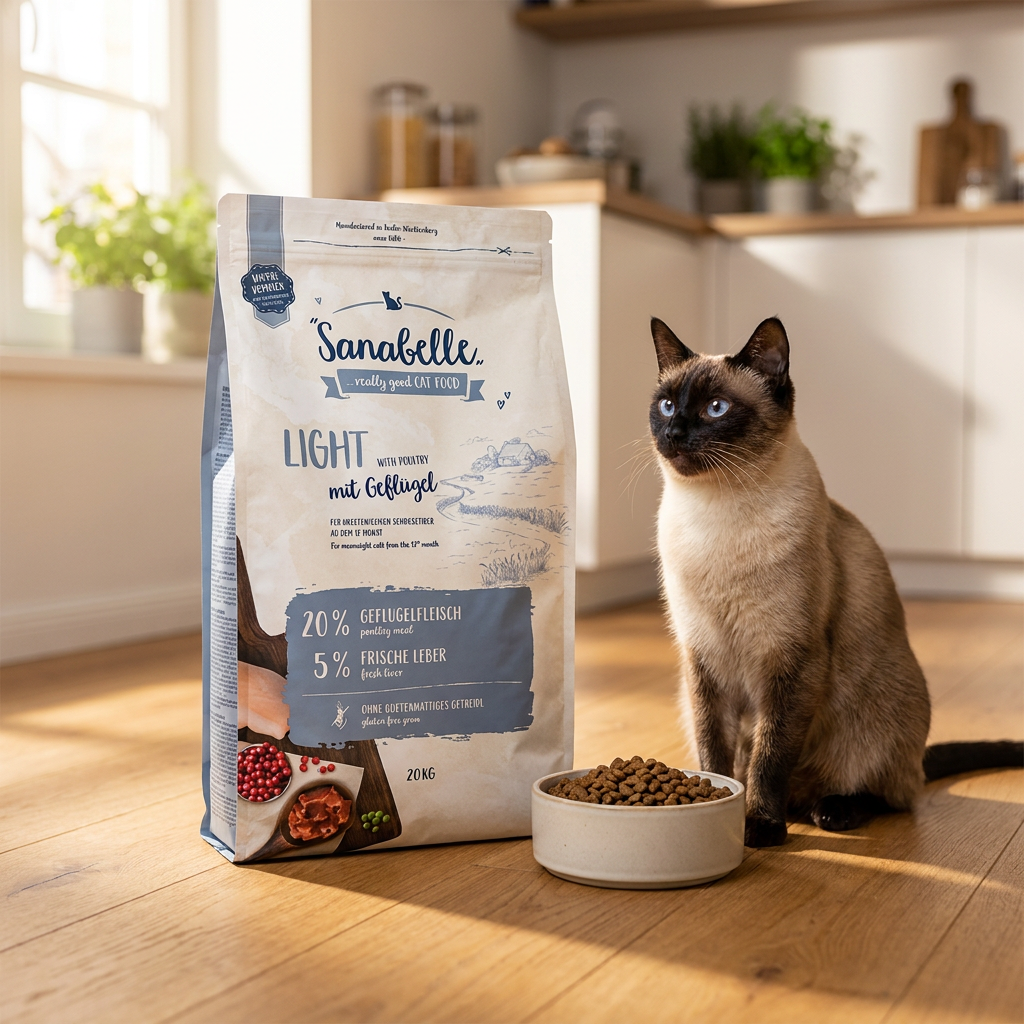 Sanabelle Light sucha karma dla kota z nadwagą 10 kg, 25% mięsa, bez pszenicy – kurczak