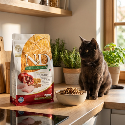 Farmina N&D Ancestral Grain Neutered sucha karma dla kota sterylizowanego 1,5 kg – kurczak