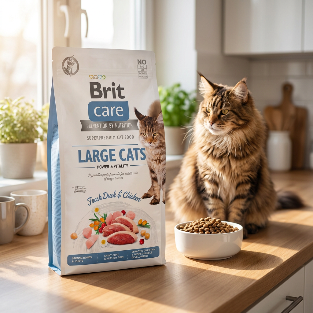 Brit Care Cat Grain-Free Large Cats sucha karma dla kota 7 kg – bezzbożowa, z kaczką