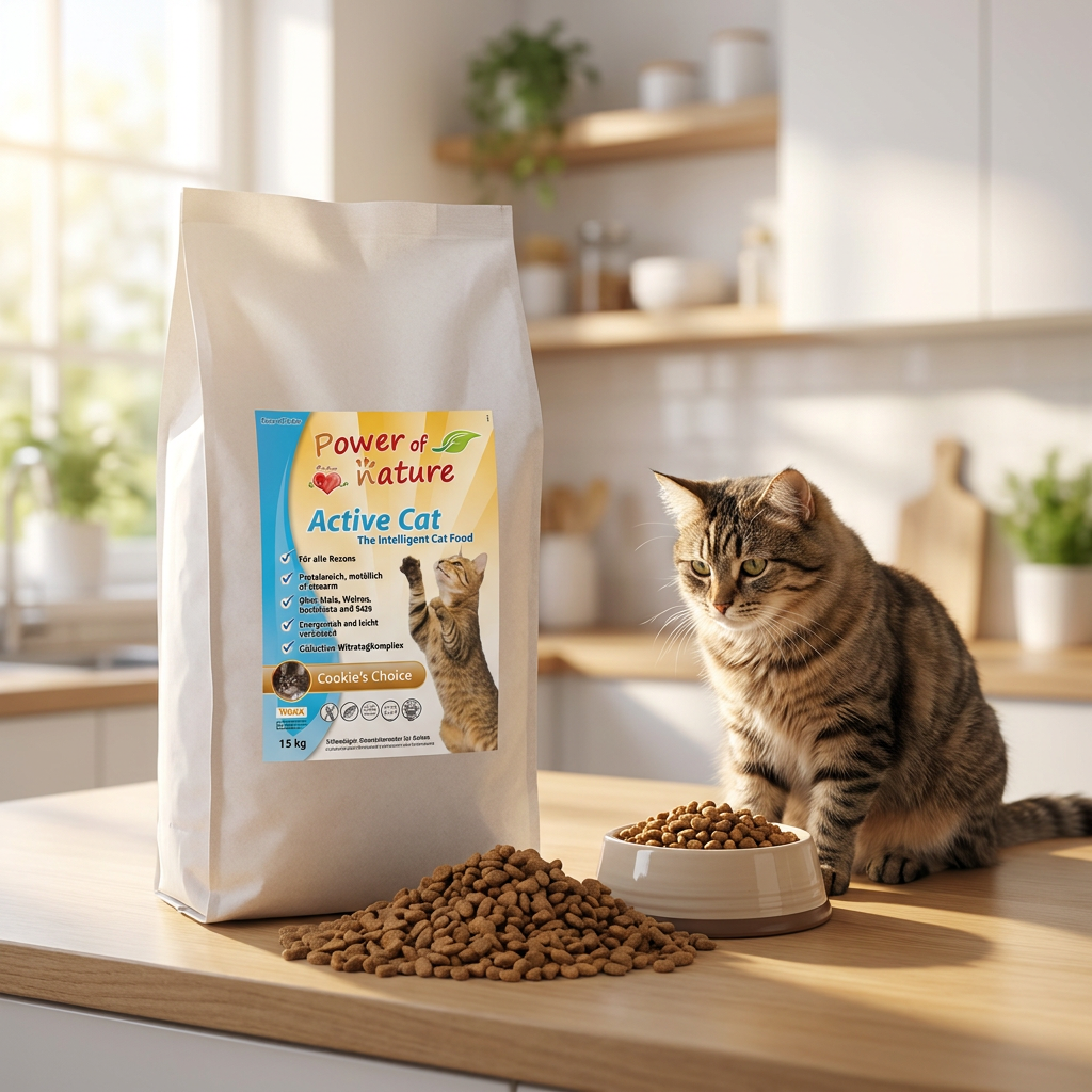 Power of Nature sucha karma dla kota 6 kg bezzbożowa z kurczakiem – Active Cat Cookies Choice