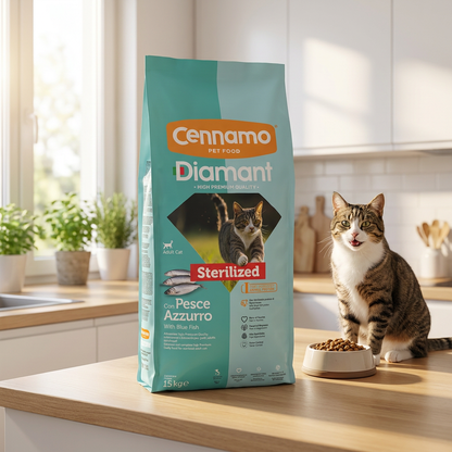 Cennamo Diamant Premium sucha karma dla kota sterylizowanego 15 kg – ryba, łosoś