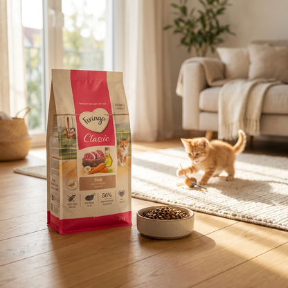 Feringa Kitten sucha karma dla kociąt bezzbożowa z kaczką 2 kg – z olejem łososiowym