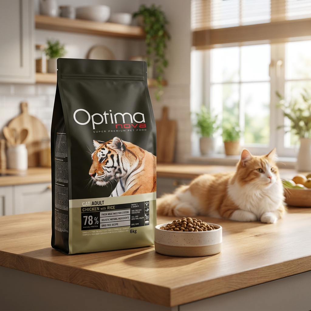 Optimanova sucha karma dla kotów dorosłych 6 kg z kurczakiem i ryżem – Cat Adult