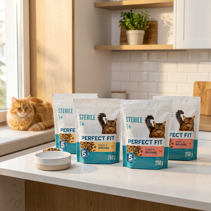 Perfect Fit Sterile 1+ sucha karma dla kota sterylizowanego 4x750g – kurczak i wołowina