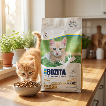 Bozita Kitten Grain Free sucha karma dla kociąt 10 kg bez zbóż – kurczak z łososiem