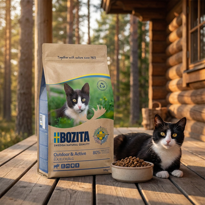 Bozita Outdoor & Active sucha karma dla kota 10 kg z łosiem – dla aktywnych kotów, odkłaczająca