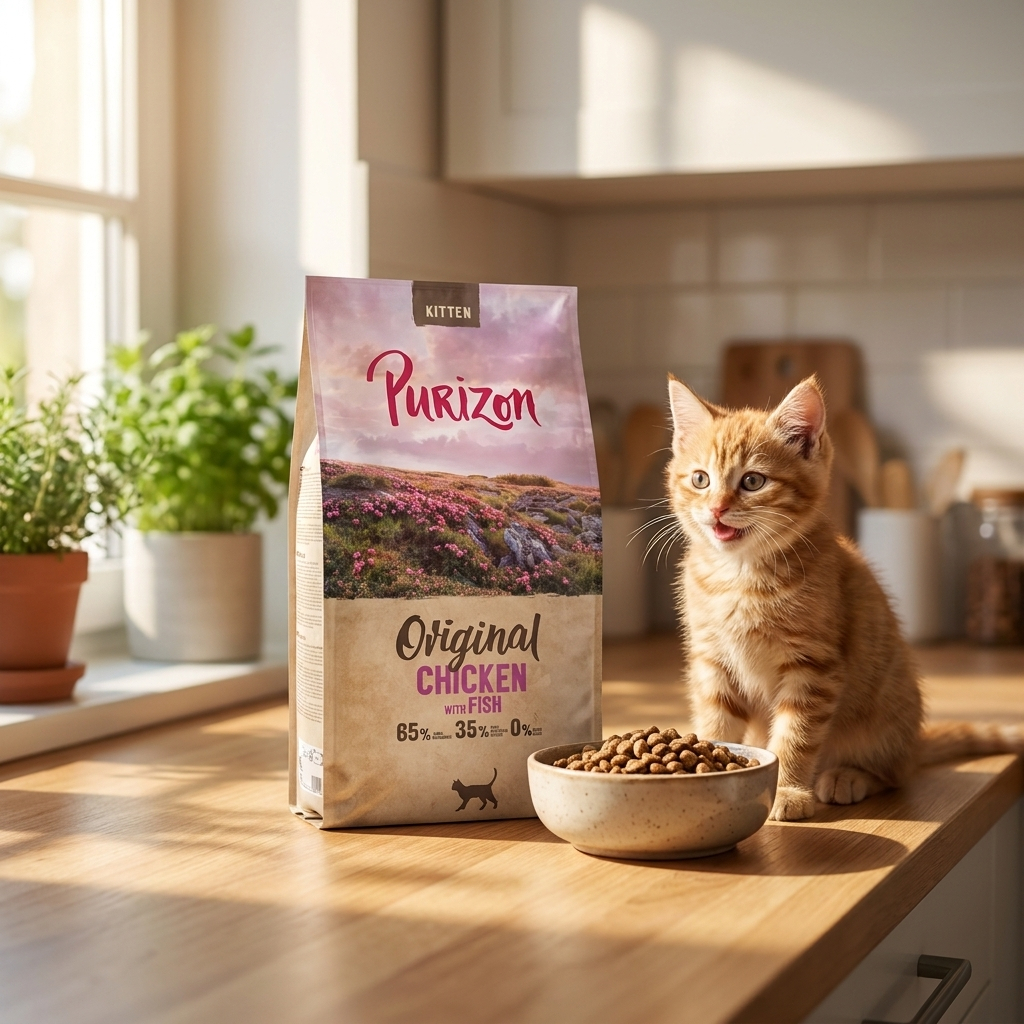 Purizon Kitten karma sucha dla kociąt 1 kg bezzbożowa, 44% białka – kurczak z rybą