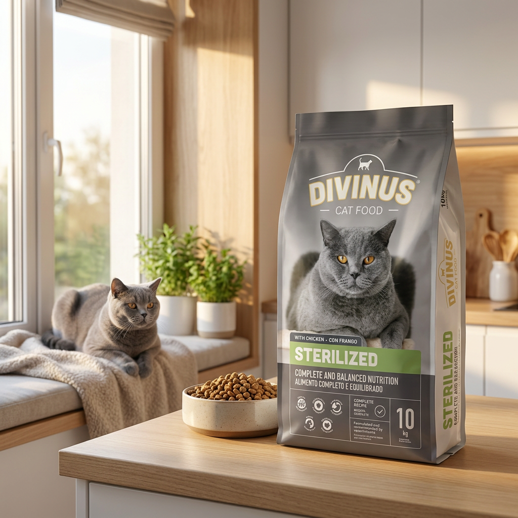 Divinus Cat Sterilized sucha karma dla kotów sterylizowanych 10 kg – kurczak