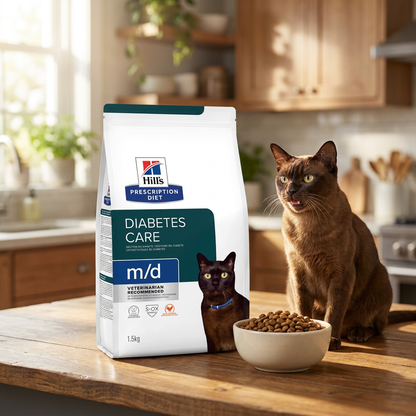 Hill's Prescription Diet m/d karma sucha dla kota 1,5 kg – przy cukrzycy i otyłości
