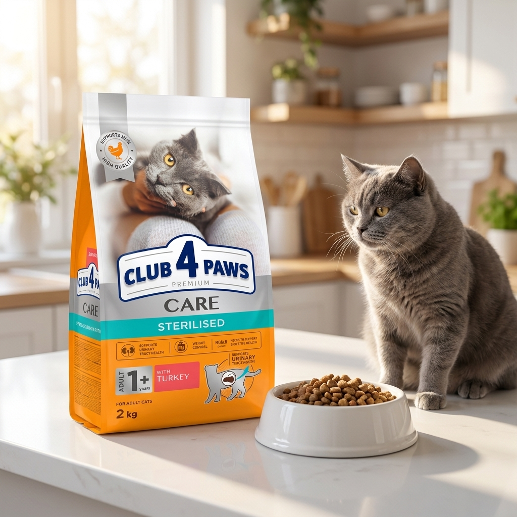 Club 4 Paws Premium sucha karma dla kotów sterylizowanych 2 kg – z indykiem