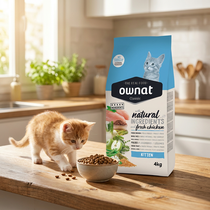 Ownat Classic Cat Kitten sucha karma dla kociąt 4 kg z kurczakiem – bez konserwantów