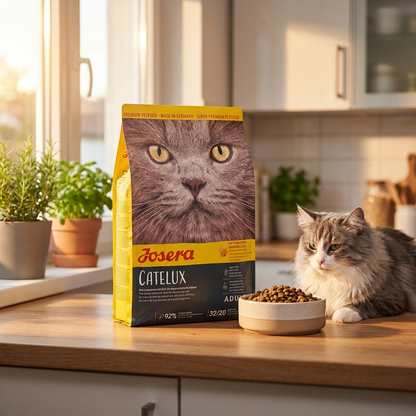 Josera Catelux sucha karma odkłaczająca dla kotów dorosłych 2 kg – kaczka i ziemniaki