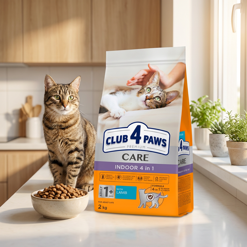 Club 4 Paws Premium sucha karma dla dorosłych kotów 4w1 z jagnięciną 2 kg