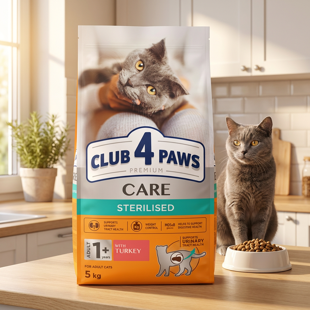 Club 4 Paws Premium sucha karma dla kotów sterylizowanych 5 kg – indyk