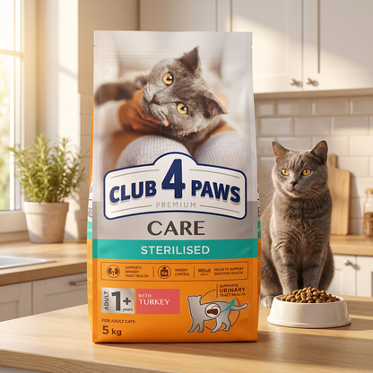 Club 4 Paws Premium sucha karma dla kotów sterylizowanych 5 kg – indyk
