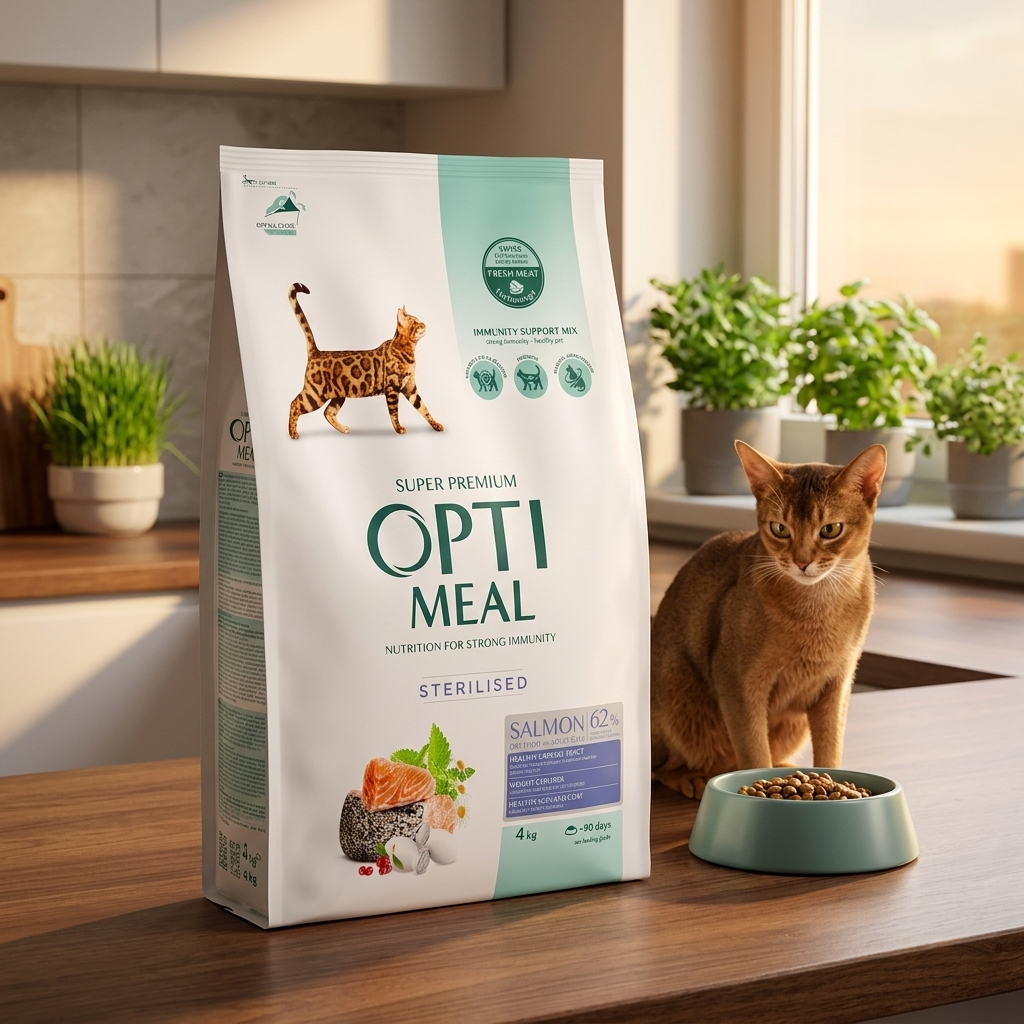 Optimeal Sucha karma dla kota sterylizowanego 4 kg – pełnoporcjowa, dla dorosłych, łosoś