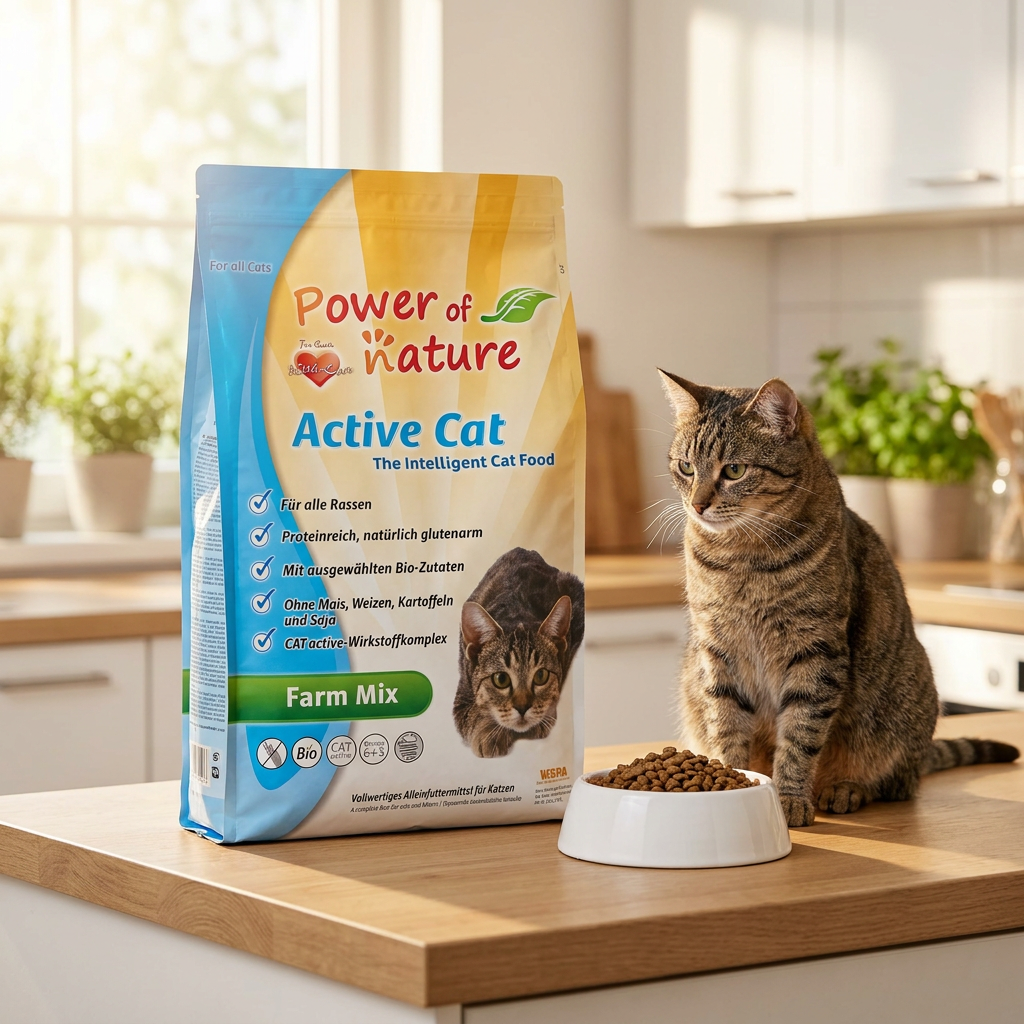 Power of Nature Active Cat Farm Mix sucha karma dla kota 6 kg – bezzbożowa, kurczak