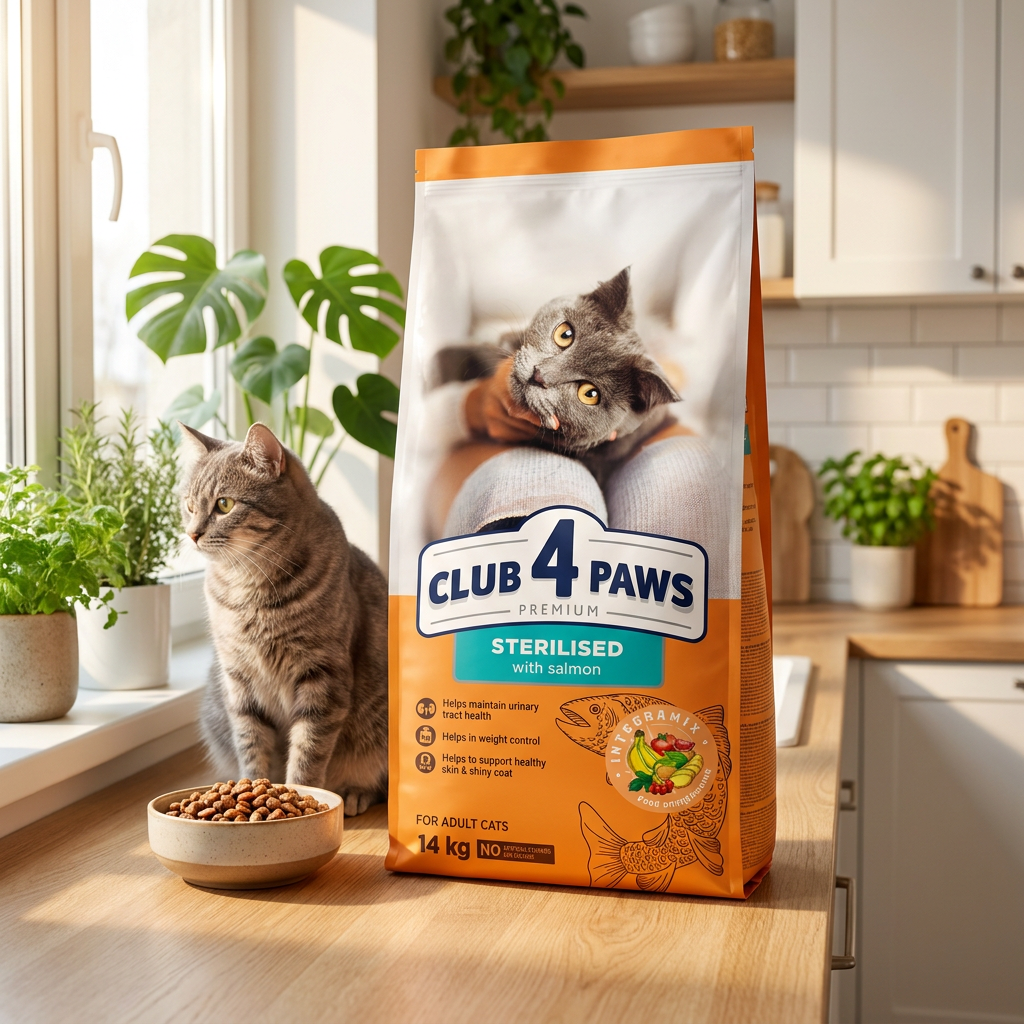 Club 4 Paws Premium sucha karma dla kota sterylizowanego 14 kg – z łososiem