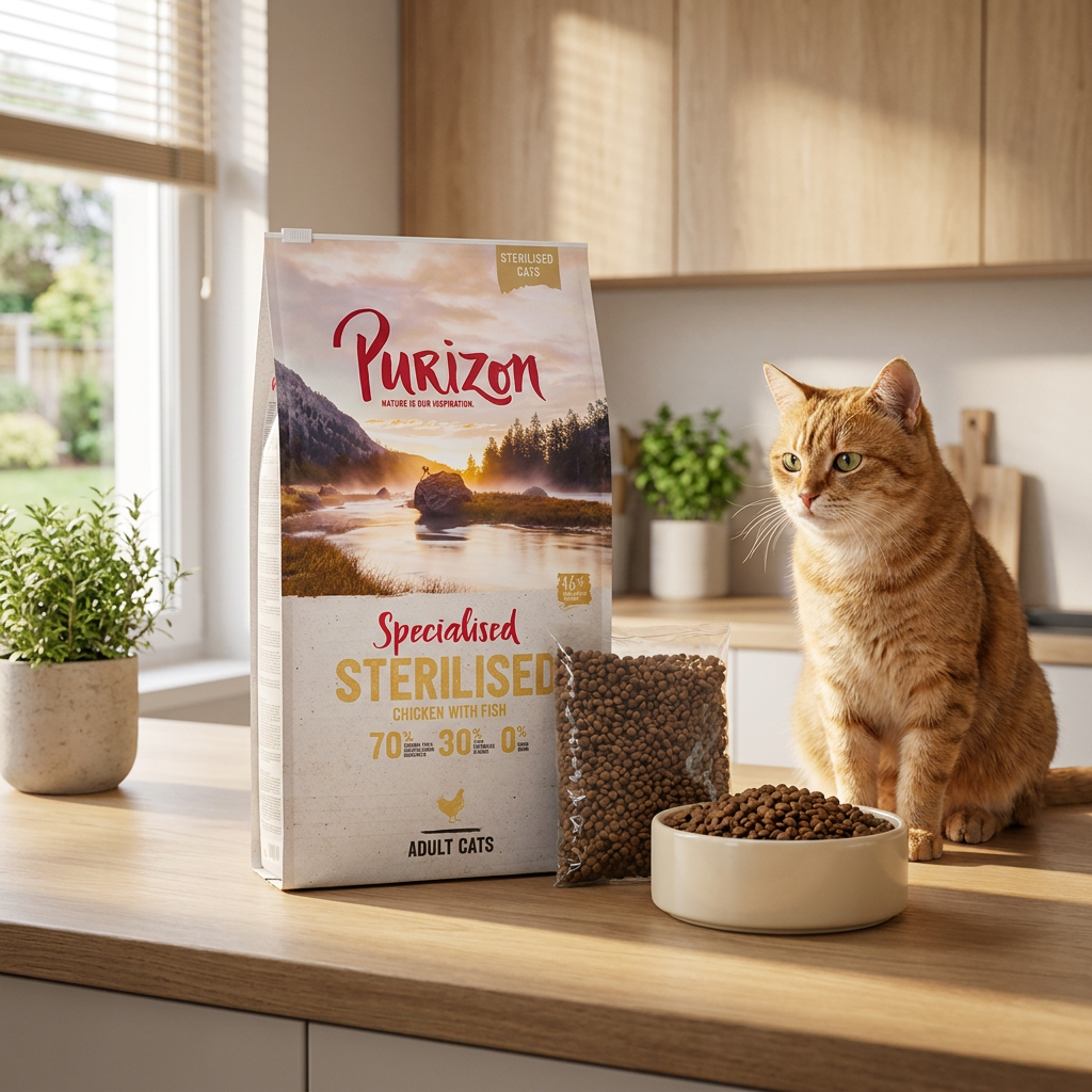 Purizon sucha karma dla kota z rybą 1 kg bezzbożowa, 44% białka – śledź, koty dorosłe