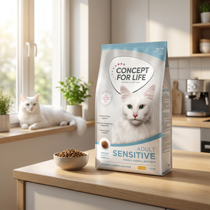 Concept for Life Sensitive Cats sucha karma dla kota 10 kg – z drobiem i ryżem, dla dorosłych