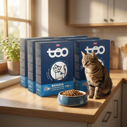 TEO sucha karma dla kota dorosłego z rybą bałtycką 14%, z tauryną – 6 x 400 g