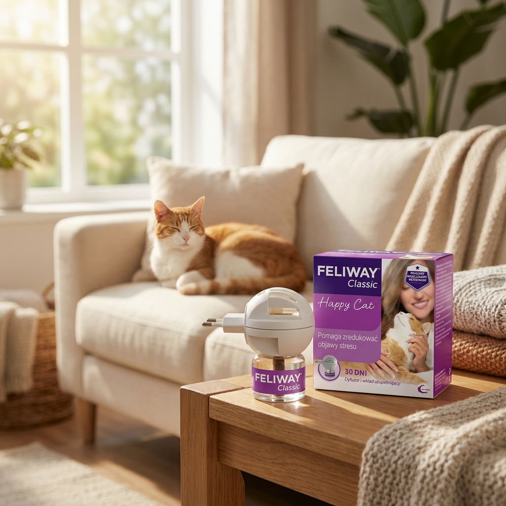 Feliway Classic dyfuzor z wkładem 48 ml – feromony uspokajające dla kota, komplet
