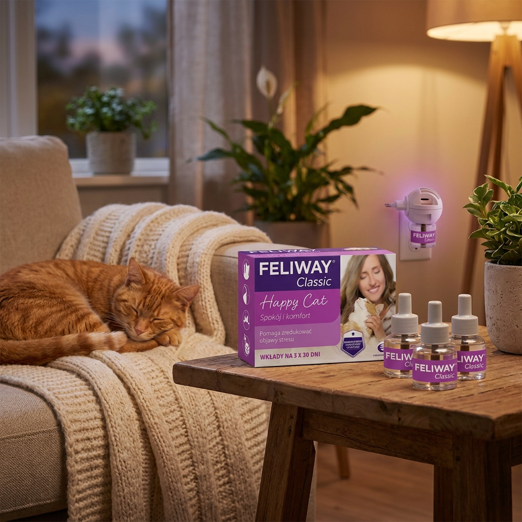 Ceva Feliway Classic wkład 48 ml – feromony uspokajające dla kota, zestaw 3 szt.