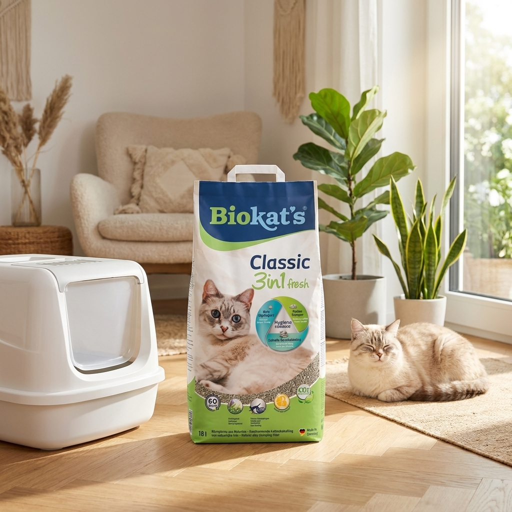 Biokat's Classic 3w1 Fresh żwirek bentonitowy dla kota 18 l zbrylający – świeża trawa