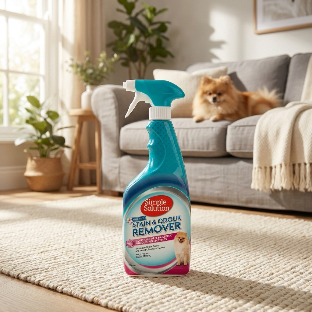 Simple Solution Odplamiacz i neutralizator zapachów 750 ml dla psów – wiosenna bryza