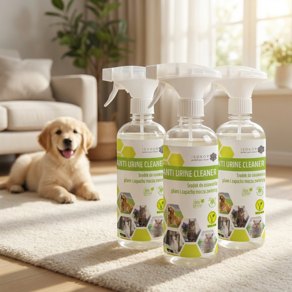 Isokor neutralizator zapachu moczu psa w sprayu 3 x 500 ml – roślinny, bez amoniaku