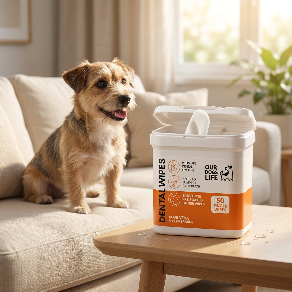 Chusteczki do zębów dla psa Dental Wipes na palec – z chlorheksydyną, aloesem i miętą