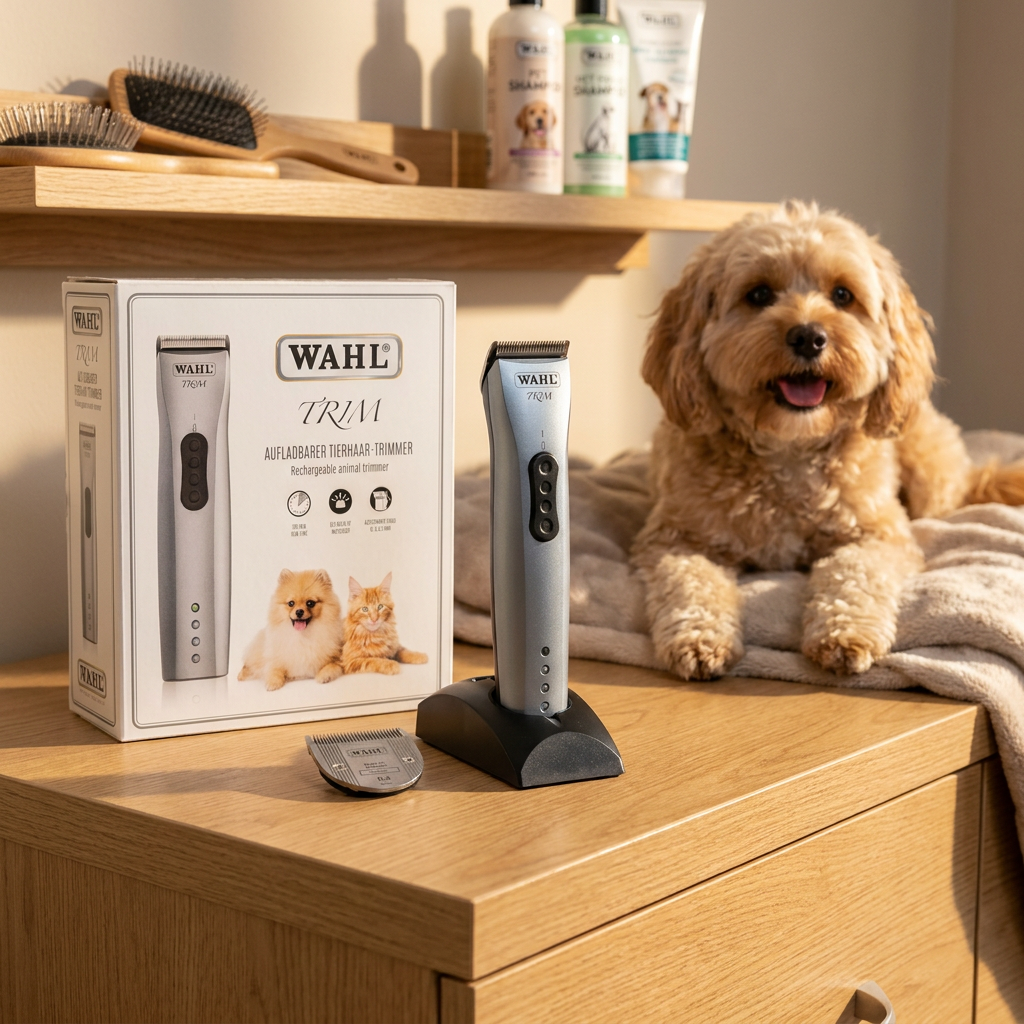Wahl Super Trim bezprzewodowy trymer dla psa – ostrze 0,4 mm, 100 min pracy, srebrny