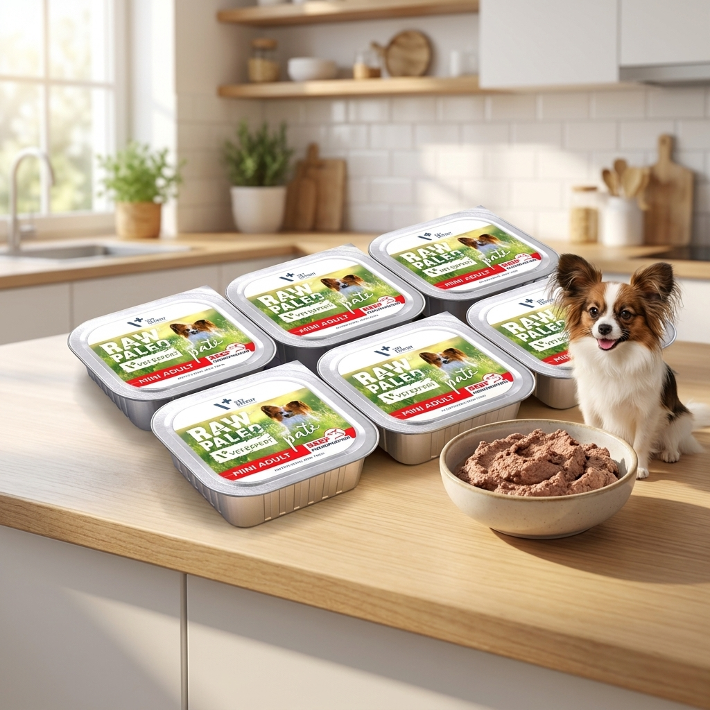 RAW PALEO Mokra karma dla psa małych ras, monobiałkowa wołowina 6 x 150 g – pasztet