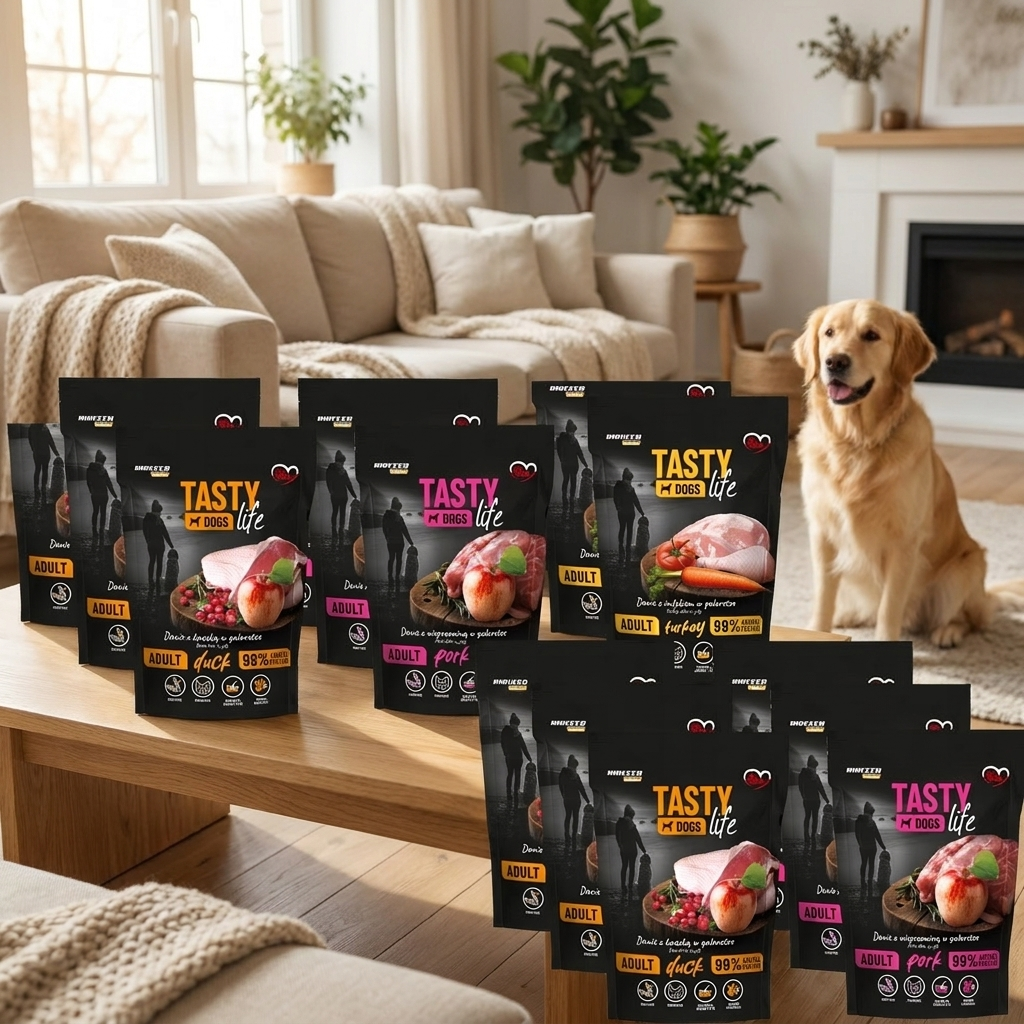BioFeed Tasty Dogs Life mokra karma dla psa mix smaków – zestaw 24 x 500 g