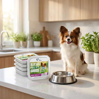RAW PALEO Pate Mini Adult mokra karma dla psa, jagnięcina 6x150 g – bezzbożowa