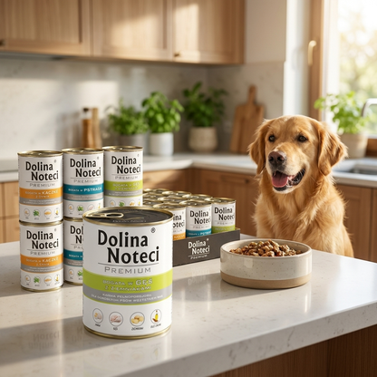 Dolina Noteci Premium mokra karma dla psa 24 x 800 g – mix 3 smaków w puszkach