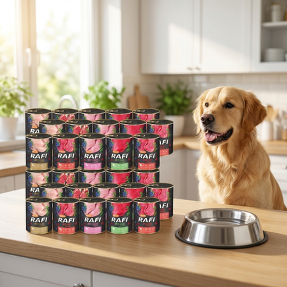 Dolina Noteci Rafi mokra karma dla psa bezzbożowa 30 x 800 g – mix 4 smaków