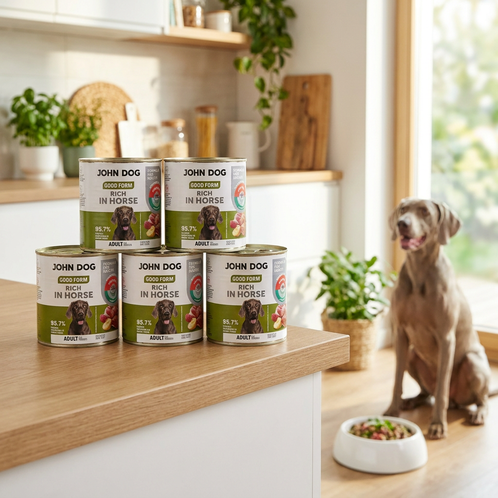 John Dog Good Form karma mokra dla psa z koniną 6x800 g – bezzbożowa, bez kurczaka