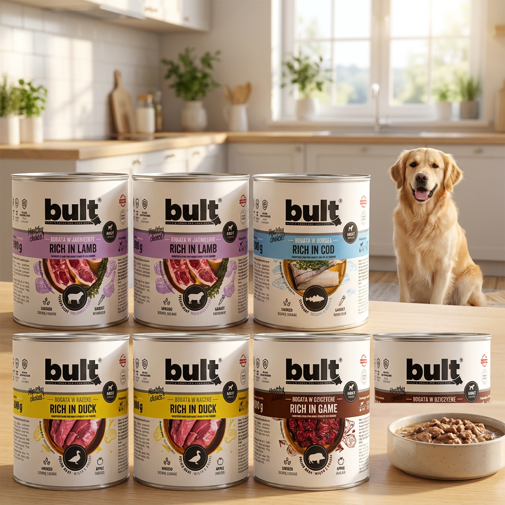 Bult mokra karma dla psa bezzbożowa 12 x 800 g, 75% mięsa – mix 6 smaków