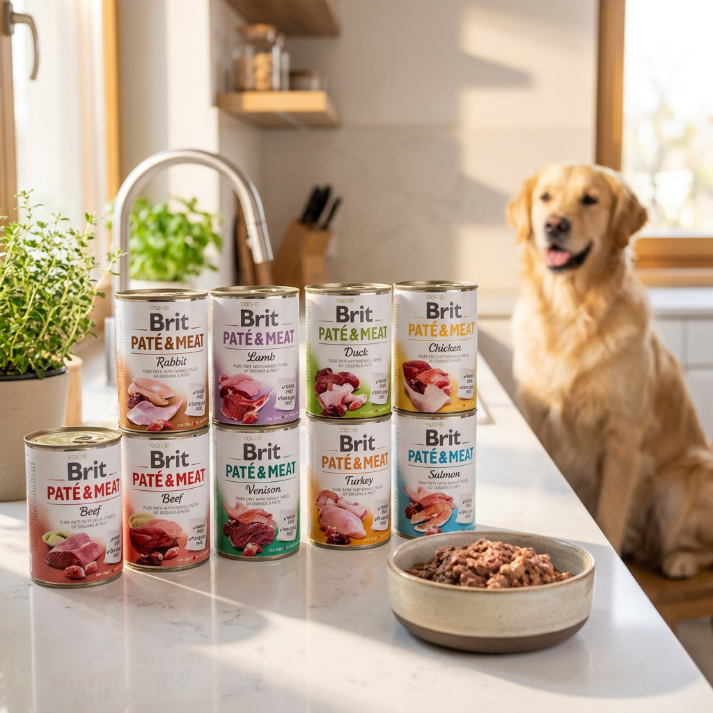 BRIT Pate&Meat mokra karma dla psa bez zbóż 8 x 400 g – mix smaków, puszki