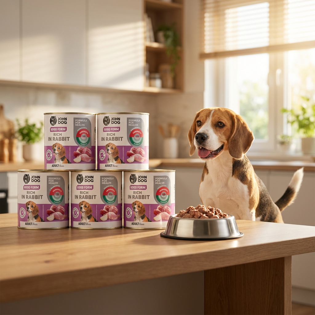 John Dog Good Form mokra karma dla psa z królikiem 6x800 g – bez kurczaka, bezglutenowa