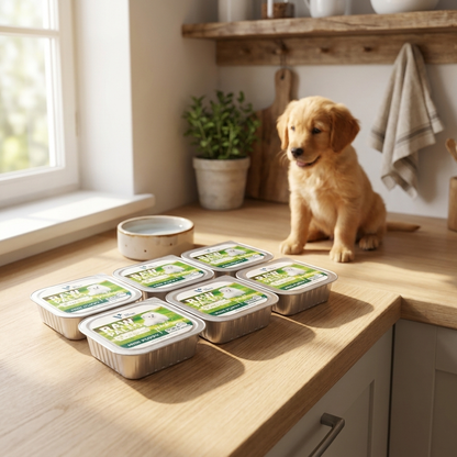 RAW PALEO Duck Pate Mini Puppy mokra karma dla szczeniąt, bezzbożowa 6x150 g – kaczka