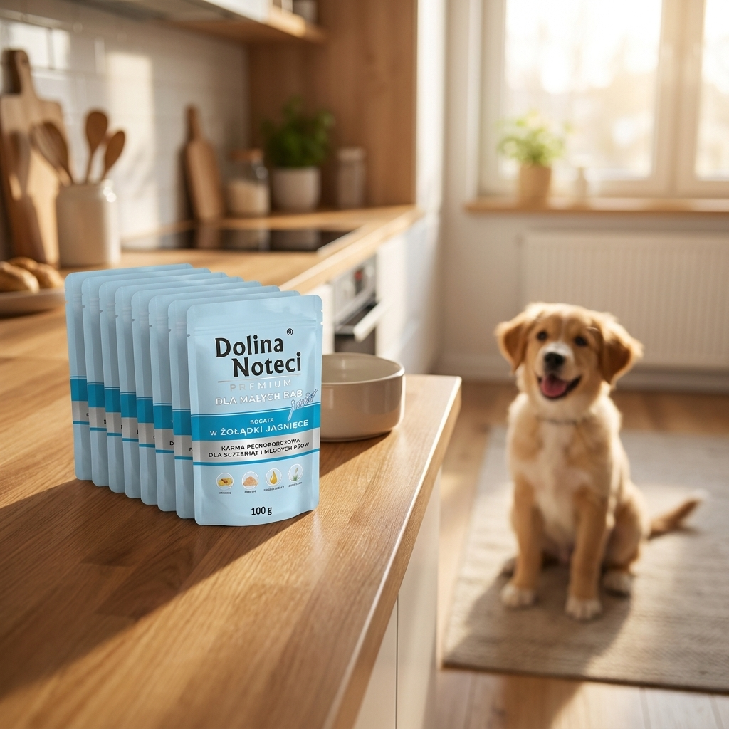 Dolina Noteci Junior mokra karma dla szczeniąt 10 x 100 g – bezzbożowa, jagnięcina