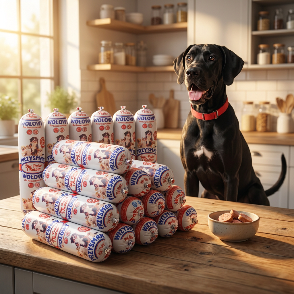 Karma dla psa półmokra w batonach 19 x 1 kg – 95% mięsa, wołowina i wieprzowina