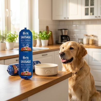 Brit Premium Sausage karma mokra dla psa z indykiem 12 x 800 g – dla dorosłych psów