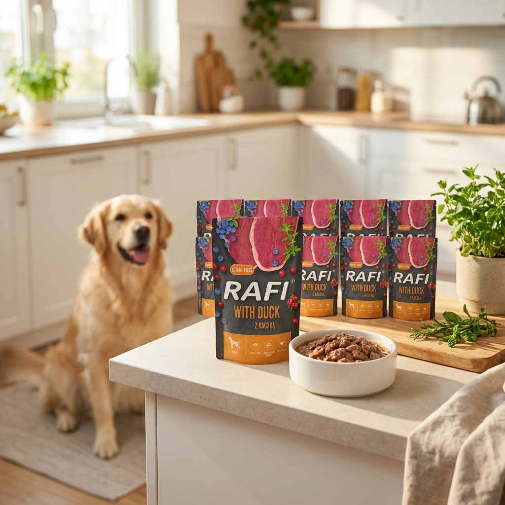 Dolina Noteci Rafi mokra karma dla psa z kaczką bezzbożowa – zestaw 10 x 500 g