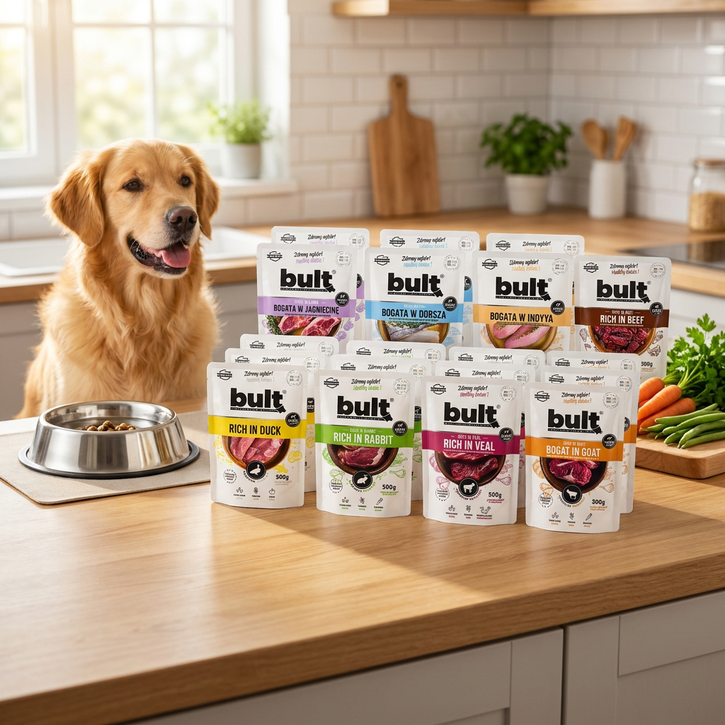 BULT Mokra karma dla psa 20 x 500 g mix 10 smaków – pełnoporcjowa, dla dorosłych psów