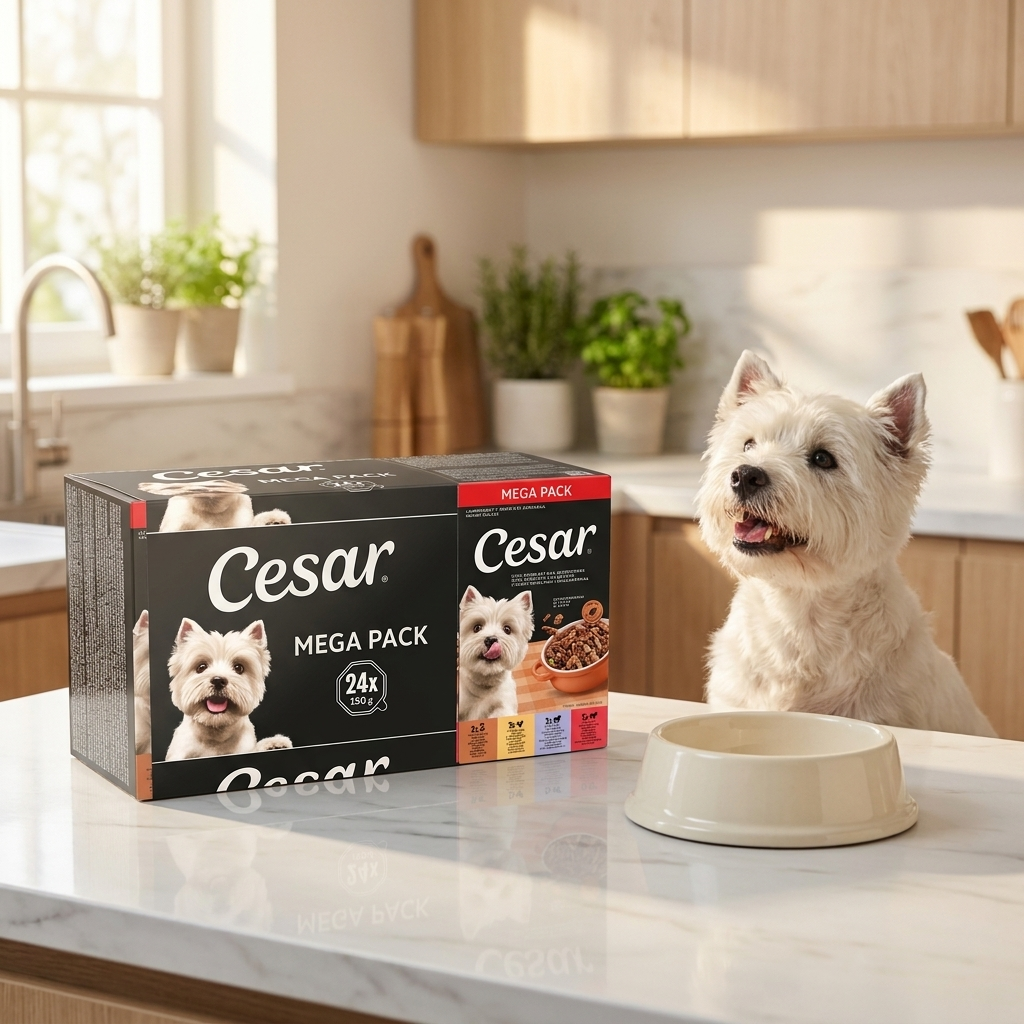 Cesar Wiejski Gulasz mokra karma dla psa w sosie 24 x 150 g – mix smaków